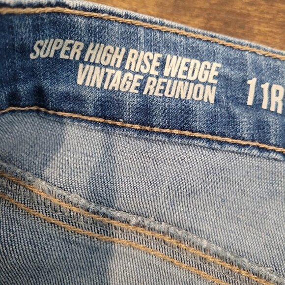 Peace Love Eco by Rewash Super High Wedge Vintage Reunion Jean Short - Picture 5 of 9